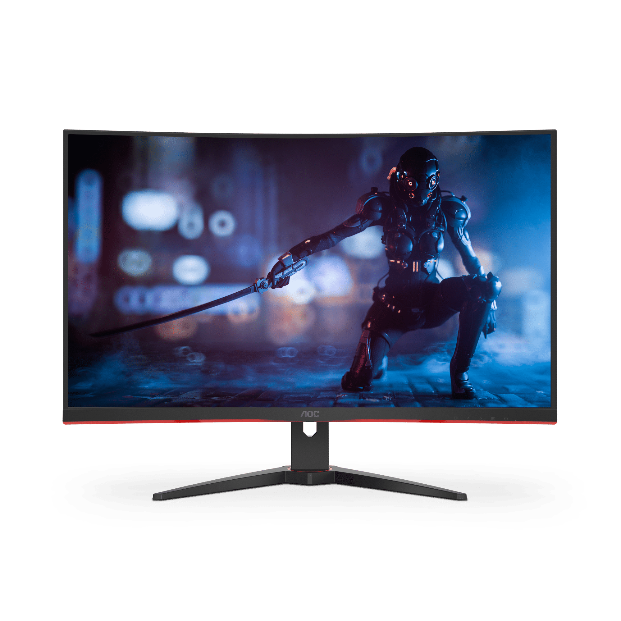 A large main feature product image of EX-DEMO AOC Gaming C32G2ZE - 32" Curved 1080p 240Hz VA Monitor