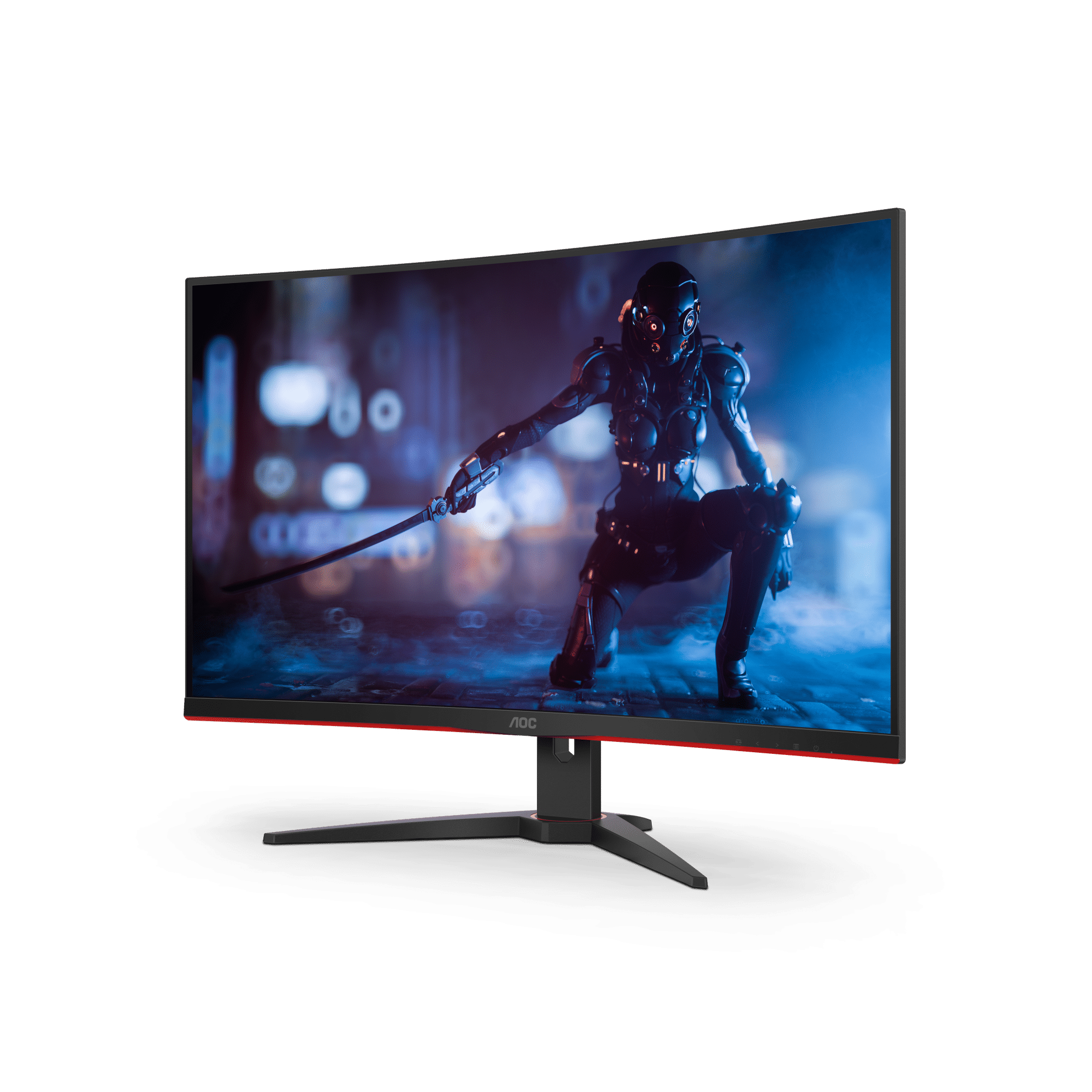 A large main feature product image of EX-DEMO AOC Gaming C32G2ZE - 32" Curved 1080p 240Hz VA Monitor