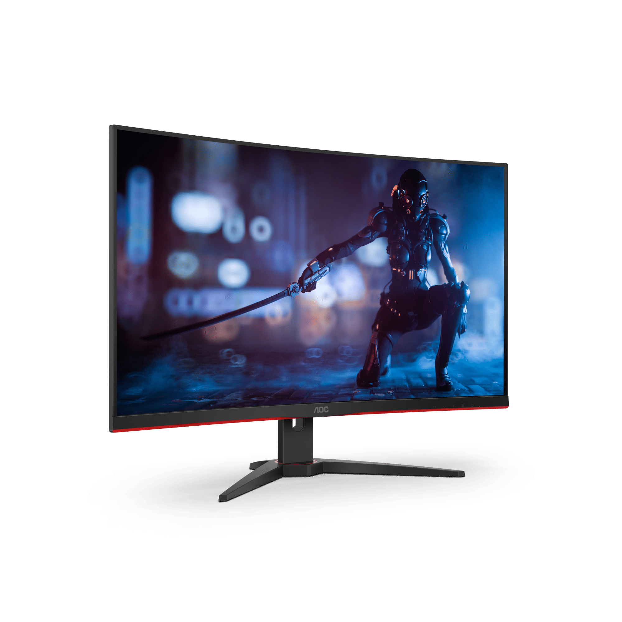 A large main feature product image of EX-DEMO AOC Gaming C32G2ZE - 32" Curved 1080p 240Hz VA Monitor