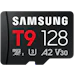 A product image of Samsung T9 microSDXC U3 A2 V30 UHS-I microSD Card - 128GB