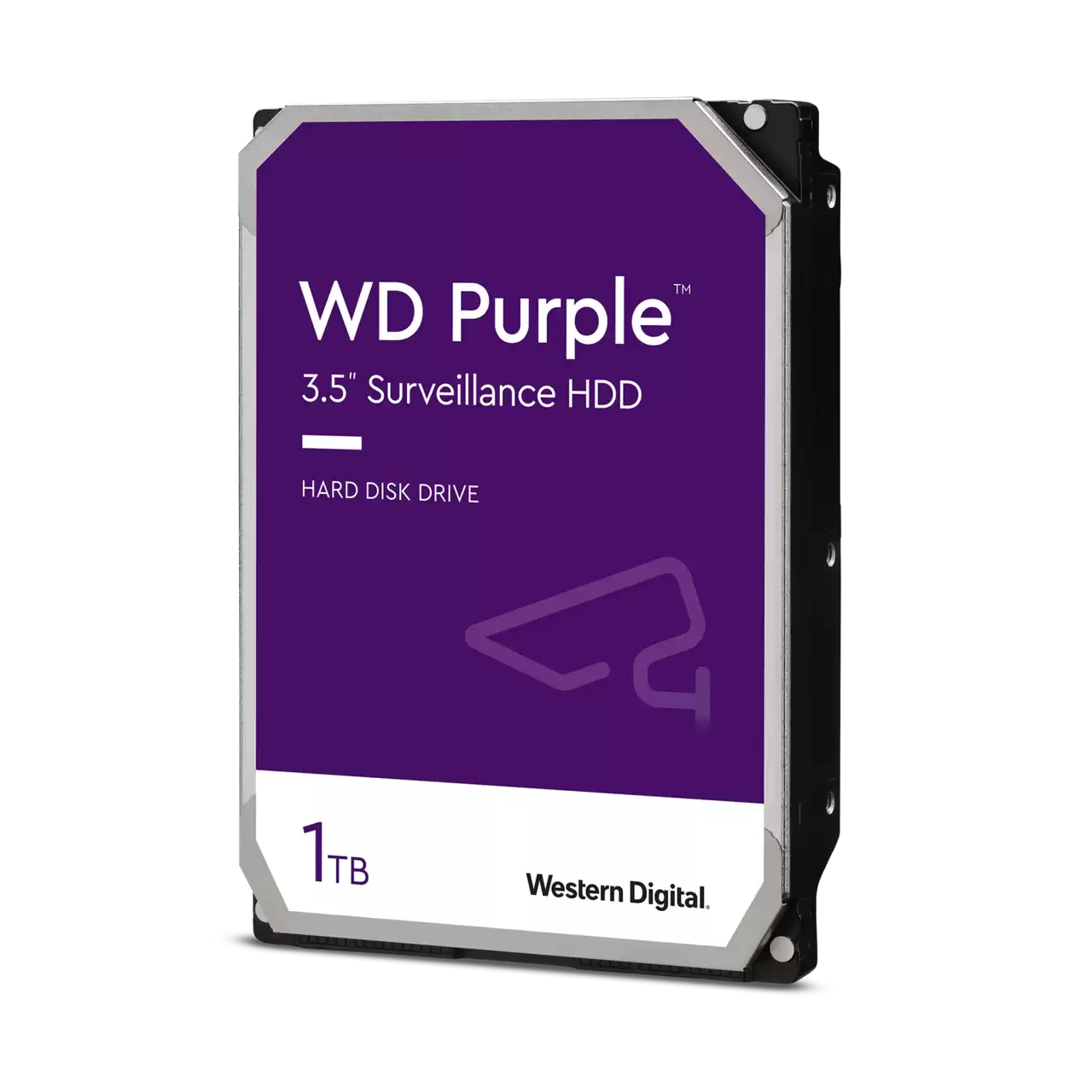 A large main feature product image of EX-DEMO WD Purple 3.5" Surveillance HDD - 1TB 64MB