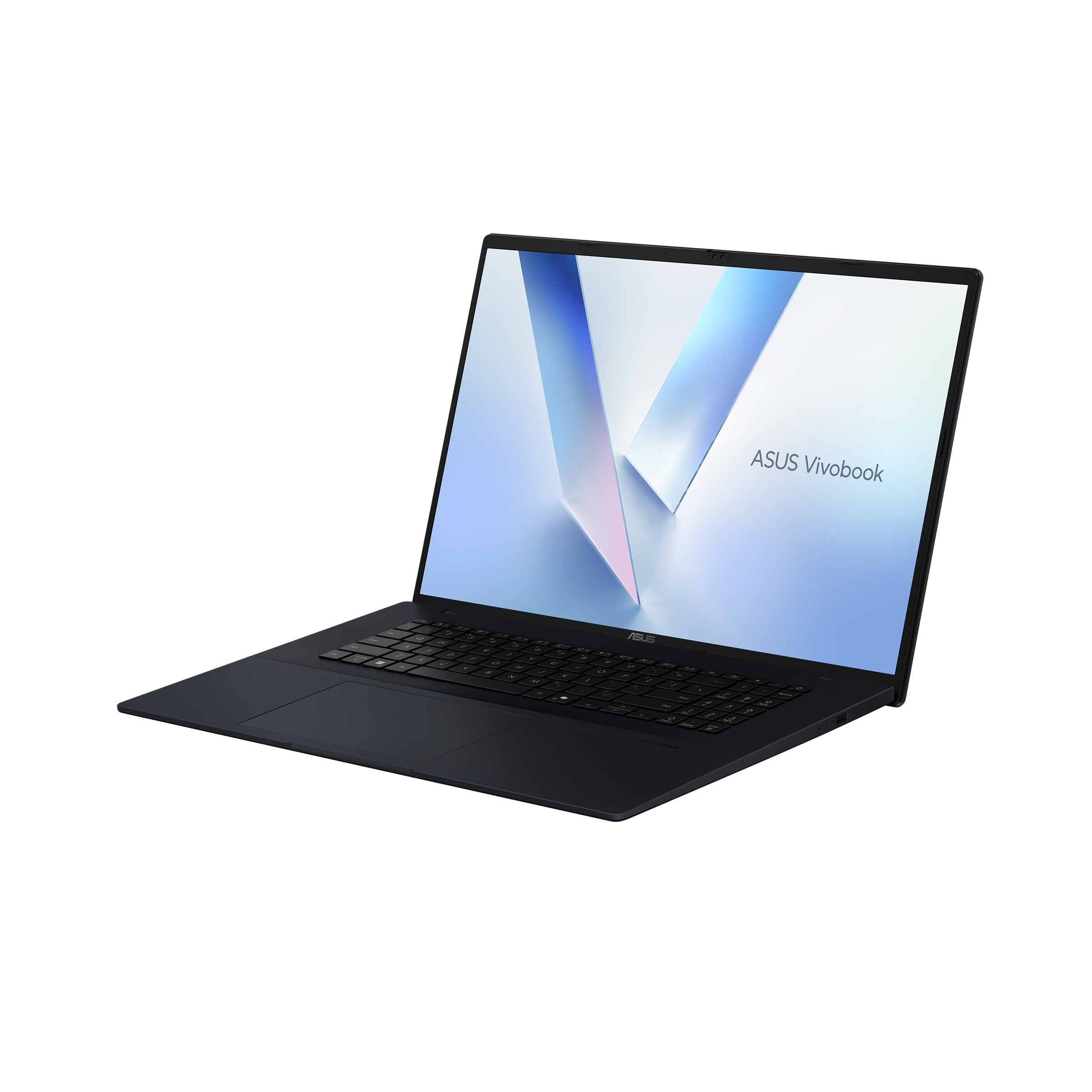 A large main feature product image of EX-DEMO ASUS Vivobook 18 (M1807) - 18" Ryzen 7 260, 16GB/1TB - Win 11 AI Notebook