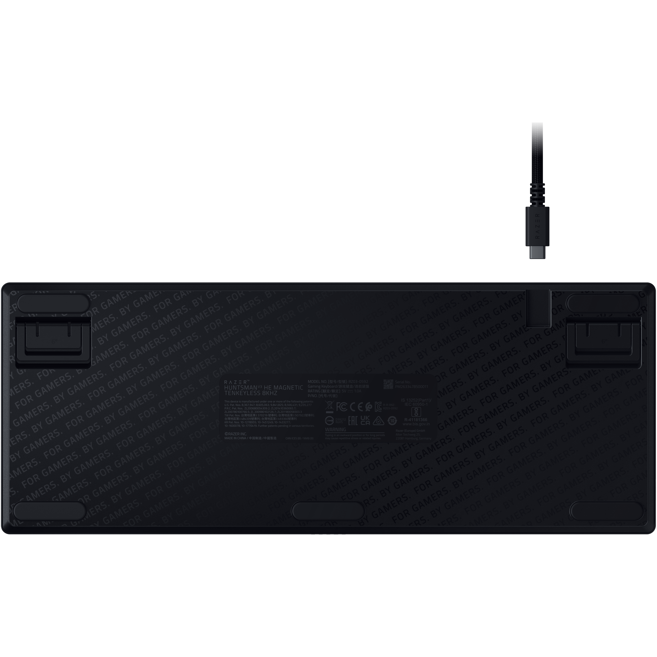 A large main feature product image of Razer Huntsman V3 HE Magnetic Tenkeyless 8KHz - Hall Effect Magnetic Esports Keyboard - US Layout
