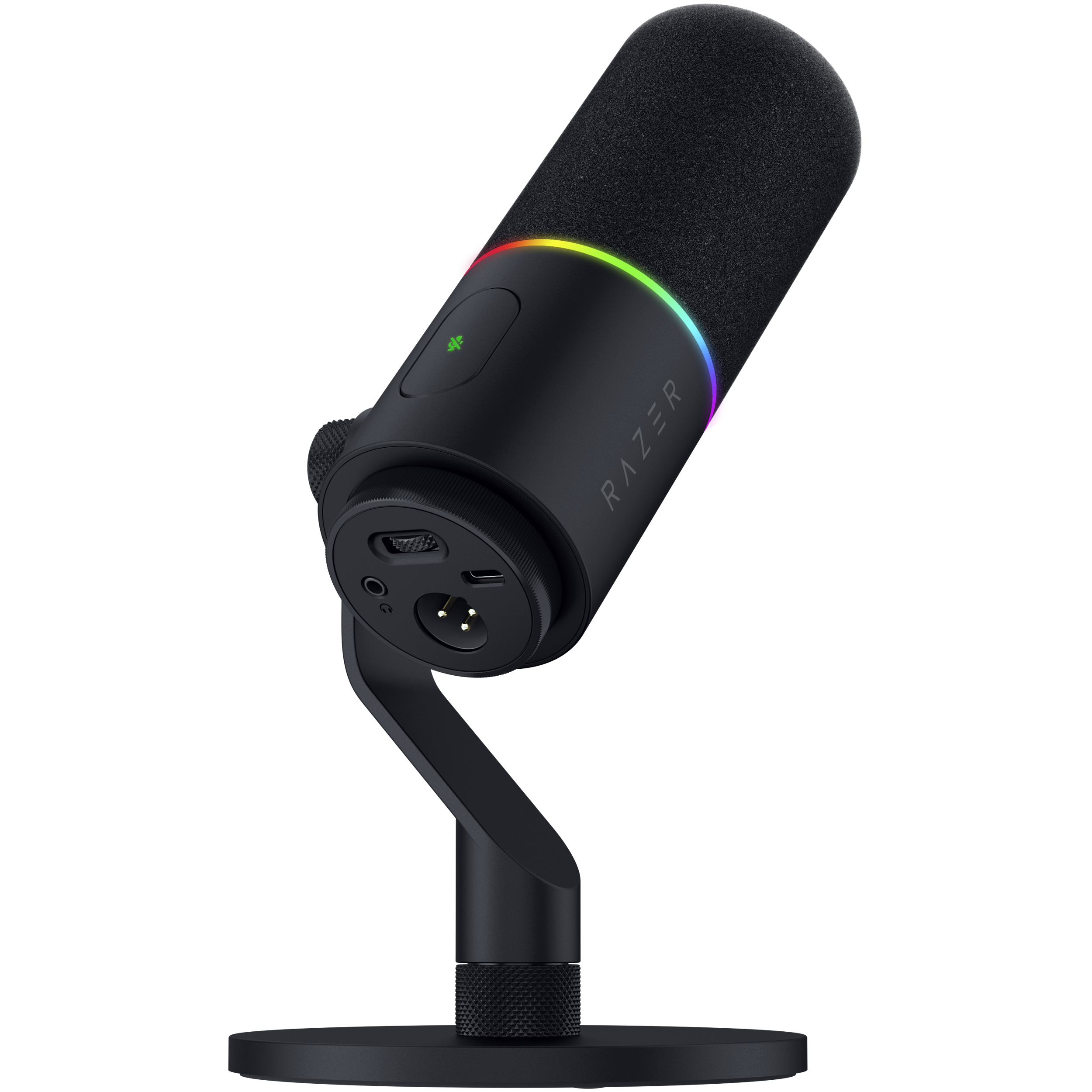 A large main feature product image of Razer Seiren V3 Pro - Professional Dynamic Microphone with USB and XLR Output