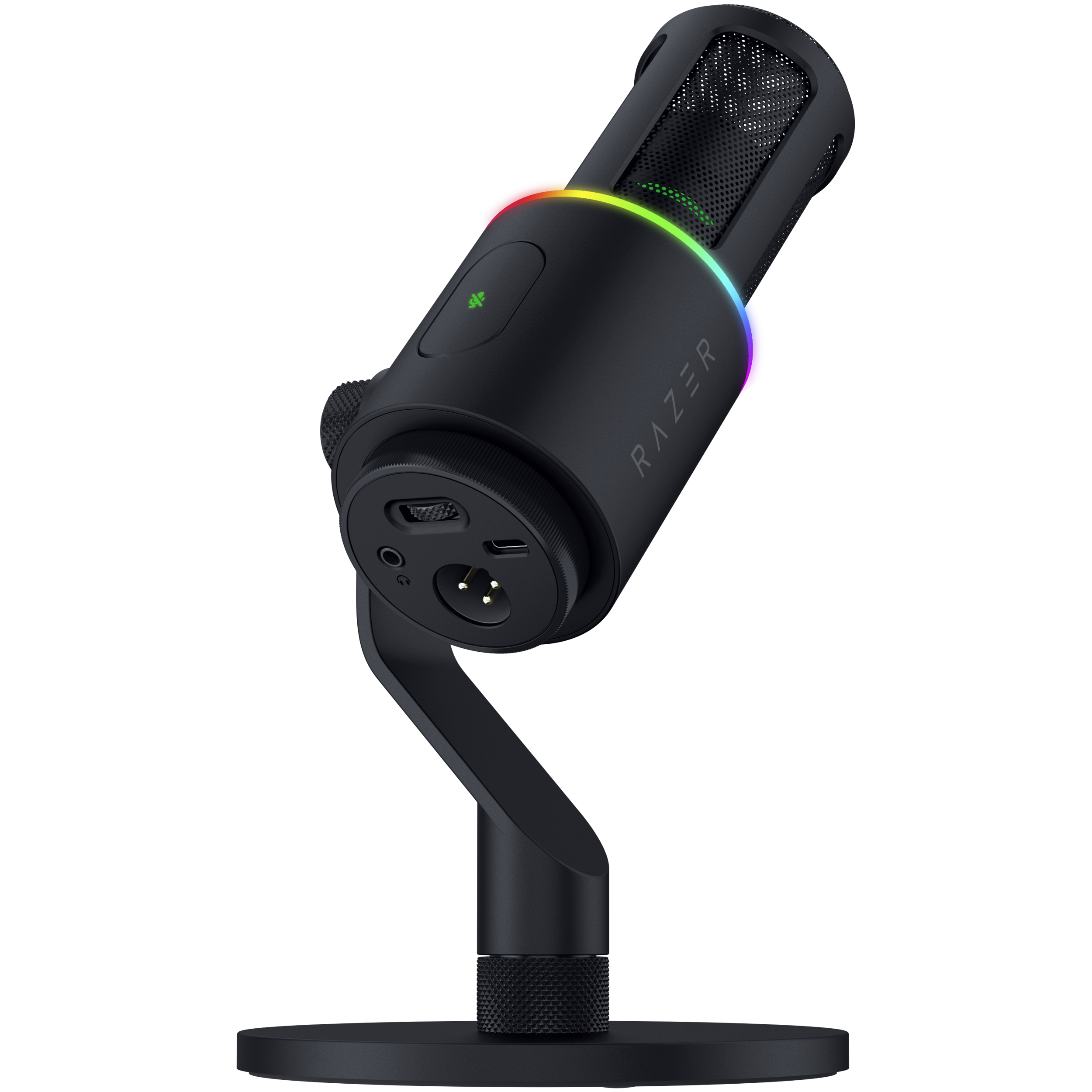 A large main feature product image of Razer Seiren V3 Pro - Professional Dynamic Microphone with USB and XLR Output