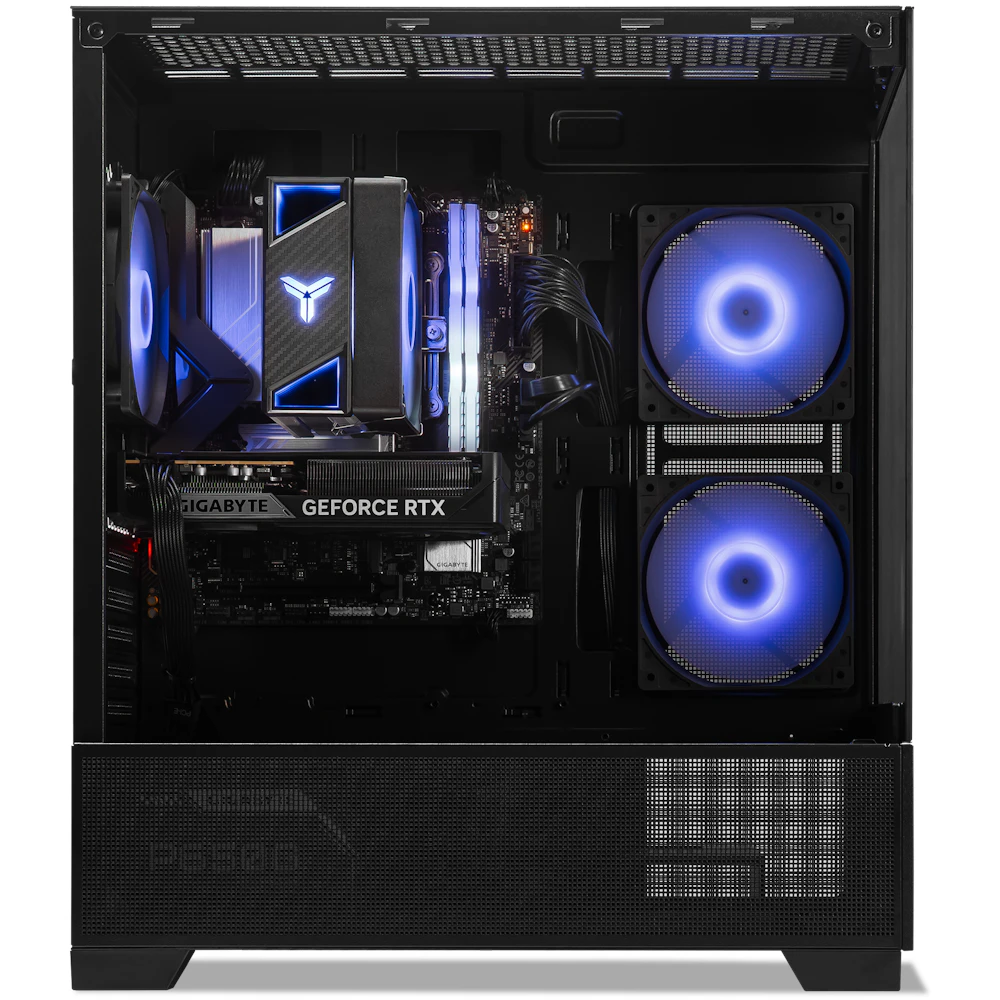 A large main feature product image of EX-DEMO PLE Vector RTX 5060 Ti Prebuilt Ready To Go Gaming PC