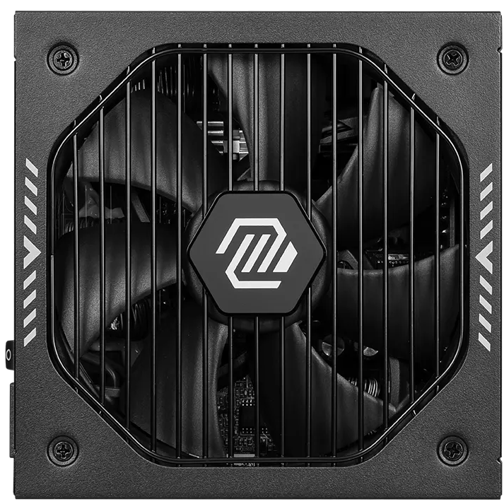 A large main feature product image of MSI MAG A750GLS - 750W Gold PCIe 5.1 ATX 3.1 Modular PSU