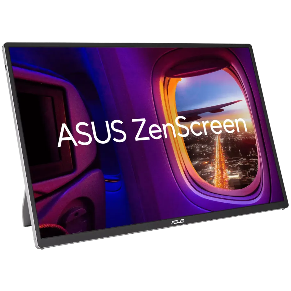 A large main feature product image of ASUS ZenScreen MB16FC - 16" 1200p 75Hz IPS  USB-C Power Pass Through Portable Monitor