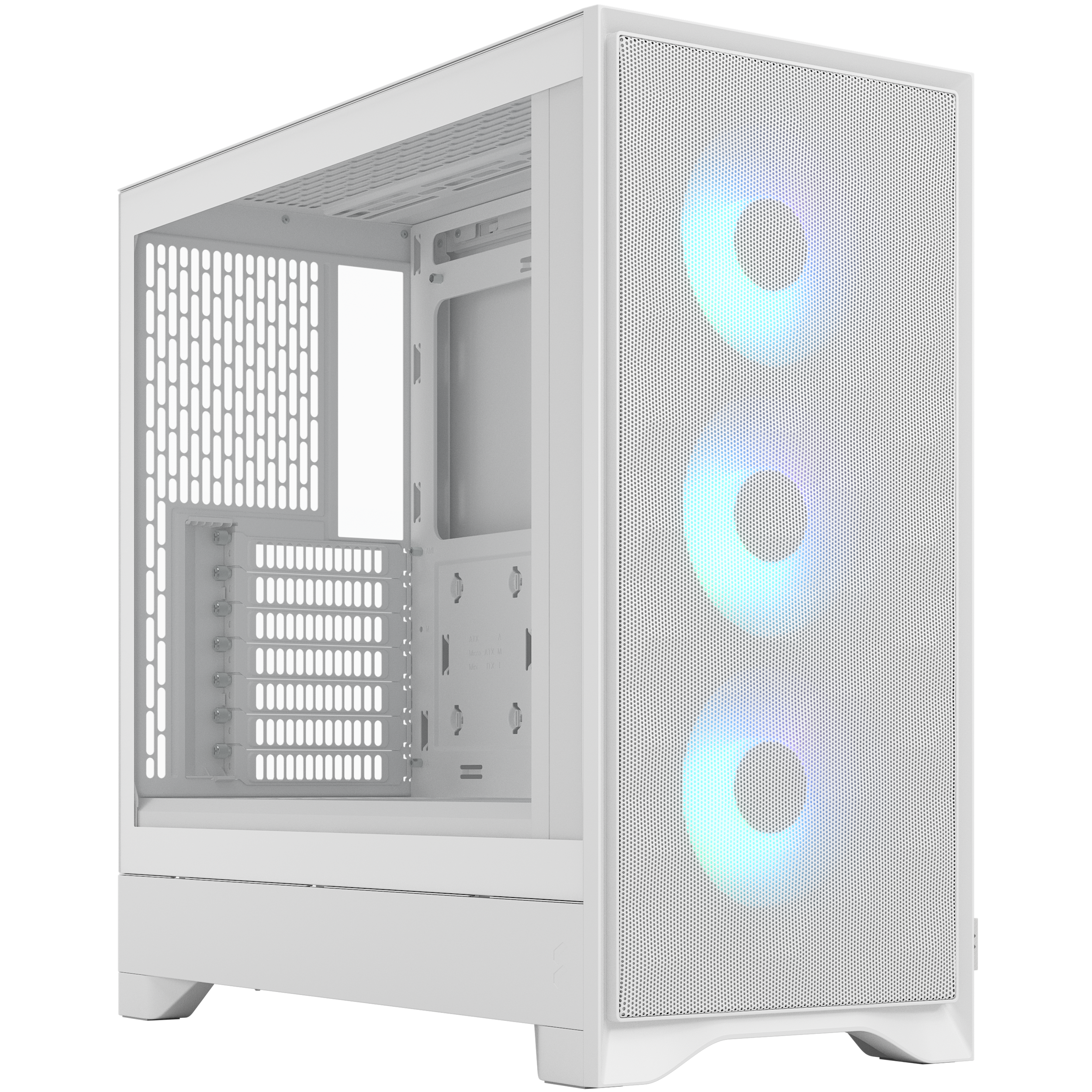 A large main feature product image of EX-DEMO Fractal Design Pop 2 Air TG RGB Mid Tower Case (White)