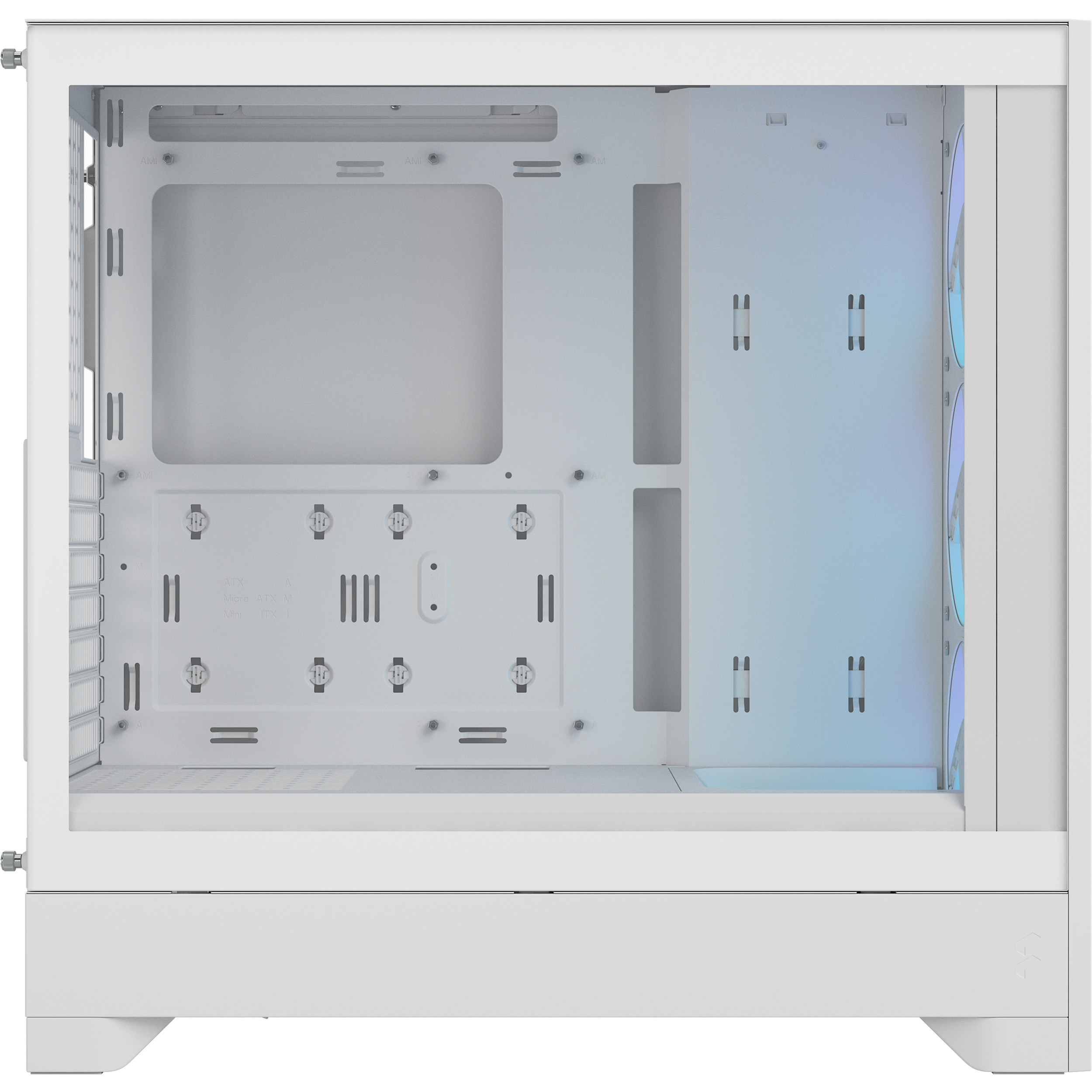 A large main feature product image of EX-DEMO Fractal Design Pop 2 Air TG RGB Mid Tower Case (White)
