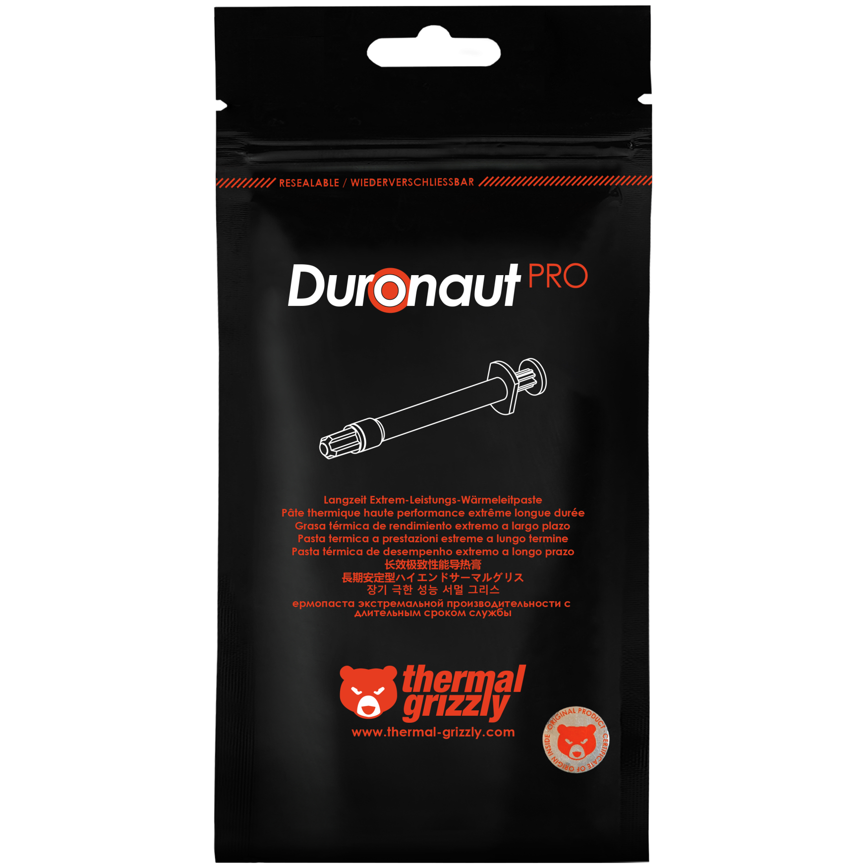 A large main feature product image of Thermal Grizzly Duronaut Pro - High Performance Thermal Compound (2g)