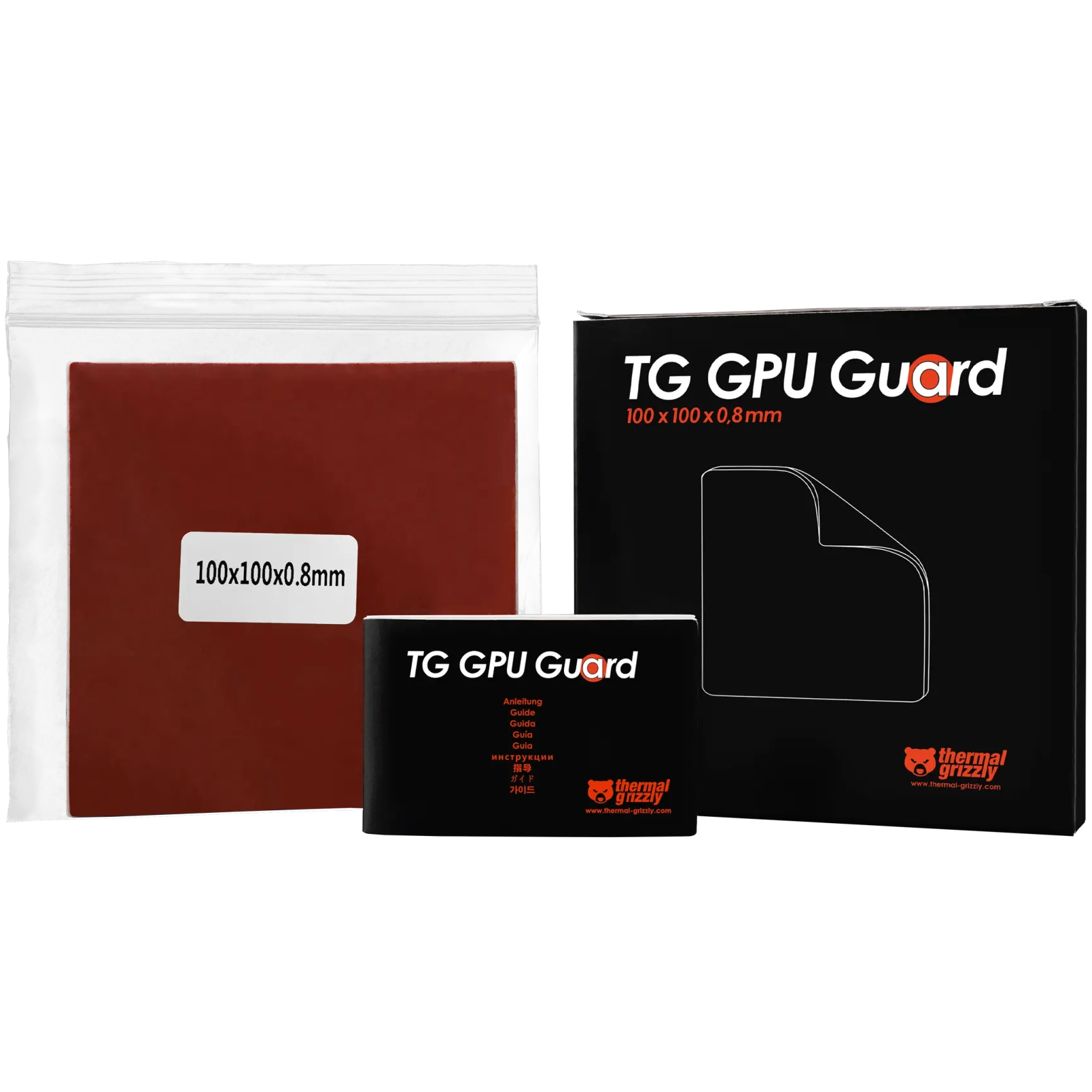 A large main feature product image of Thermal Grizzly GPU Guard 100x100 x 0.8mm Compressible Foam Gasket