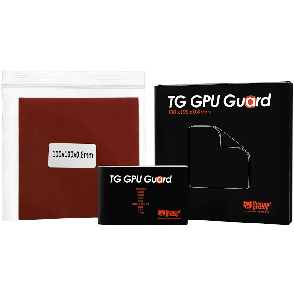 A large main feature product image of Thermal Grizzly GPU Guard 100x100 x 0.8mm Compressible Foam Gasket