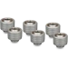 A product image of Thermal Grizzly DeltaMate ST16 - G1/4" 16mm Soft Tube Compression Fitting 6-Pack (Nickel)
