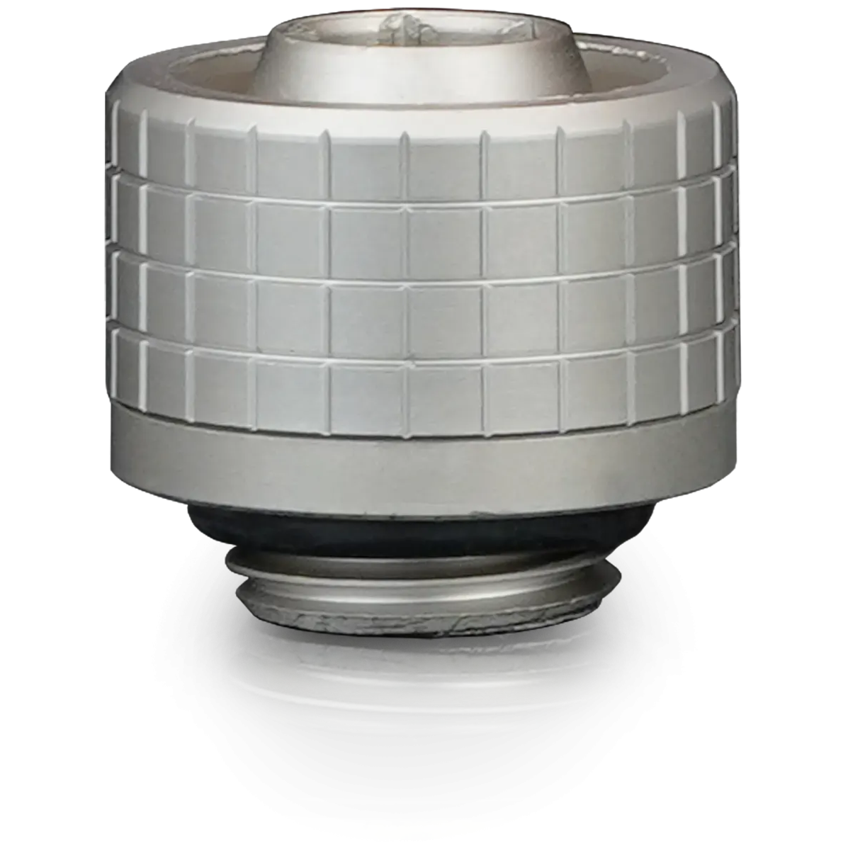 A large main feature product image of Thermal Grizzly DeltaMate ST16 - G1/4" 16mm Soft Tube Compression Fitting 6-Pack (Nickel)