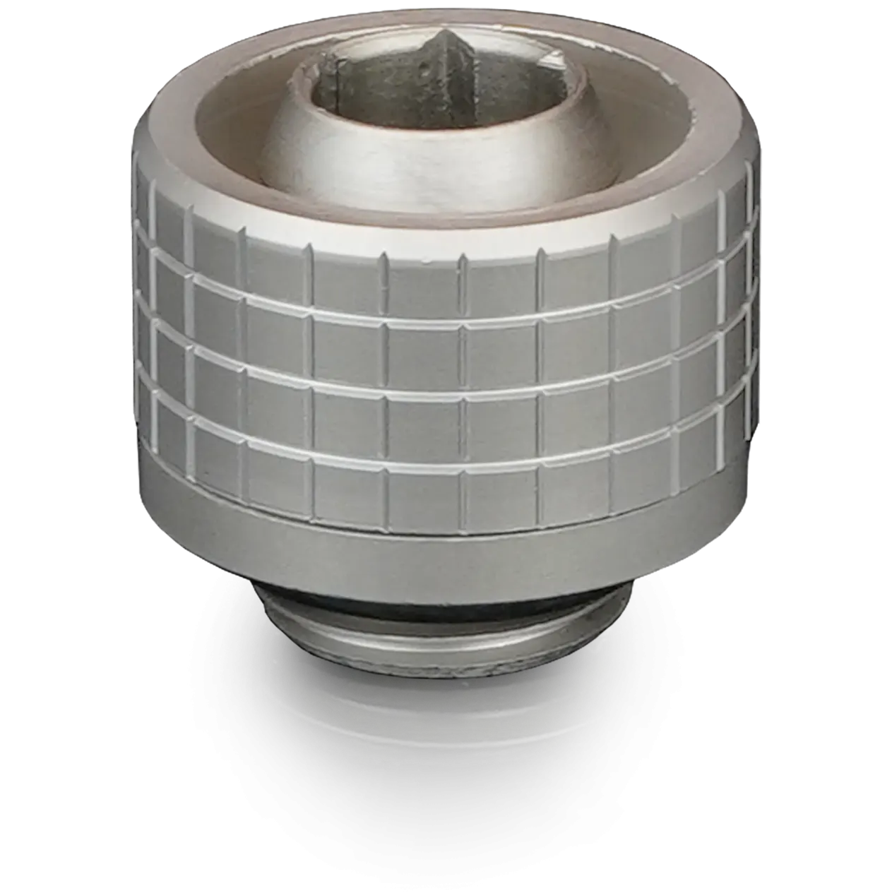 A large main feature product image of Thermal Grizzly DeltaMate ST16 - G1/4" 16mm Soft Tube Compression Fitting (Nickel)