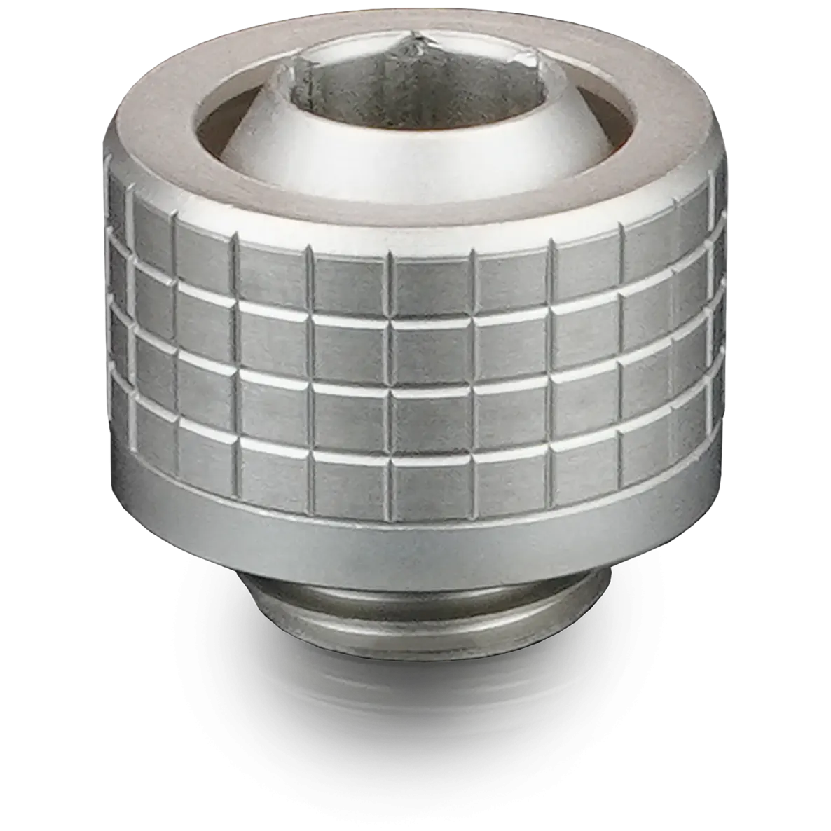 A large main feature product image of Thermal Grizzly DeltaMate ST13 - G1/4" 13mm Soft Tube Compression Fitting 6-Pack (Nickel)