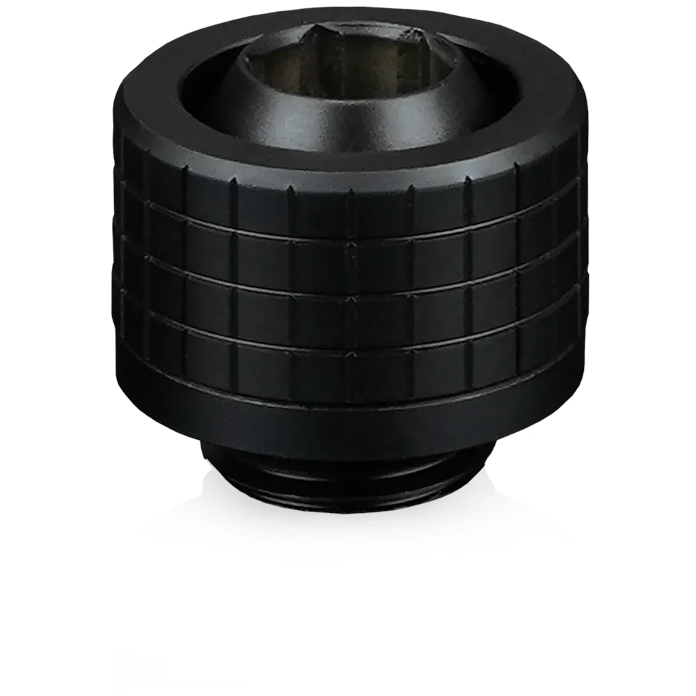 A large main feature product image of Thermal Grizzly DeltaMate ST13 - G1/4" 13mm Soft Tube Compression Fitting 6-Pack (Black)