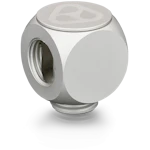A small tile product image of Thermal Grizzly DeltaMate Rotary - G1/4" T Fitting (Nickel)