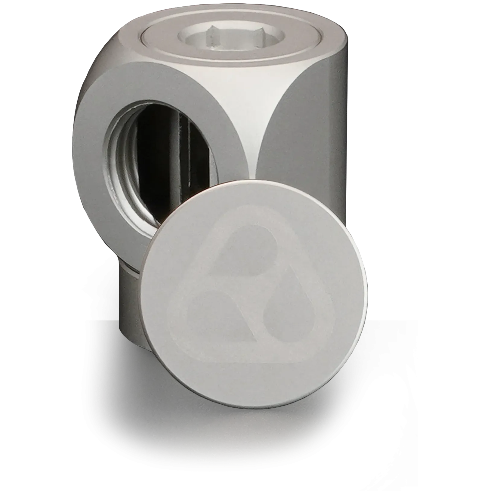 A large main feature product image of Thermal Grizzly DeltaMate Rotary - G1/4" Female 90 Degree Fitting (Nickel)