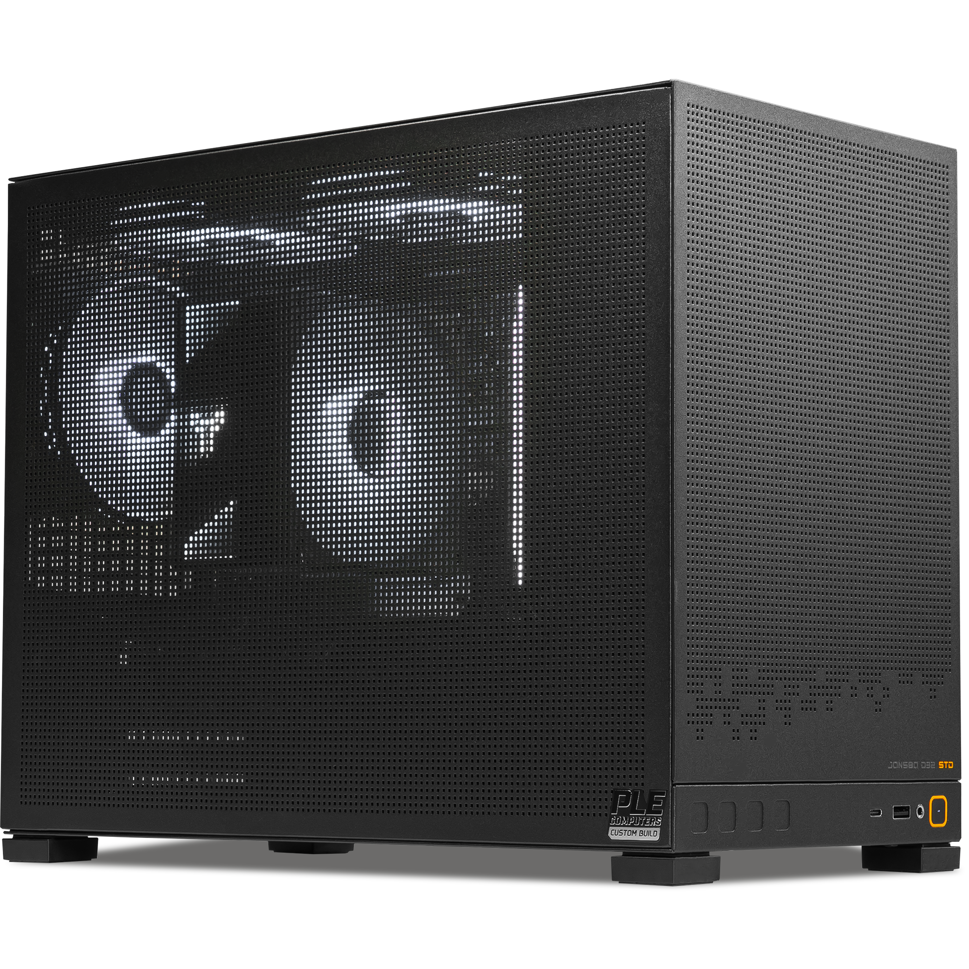 A large main feature product image of EX-DEMO PLE Vanguard RTX 5060 Prebuilt Ready To Go Gaming PC