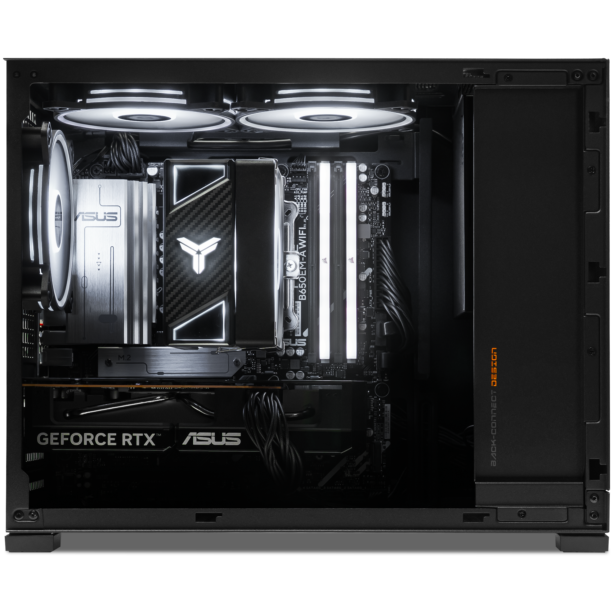 A large main feature product image of EX-DEMO PLE Vanguard RTX 5060 Prebuilt Ready To Go Gaming PC
