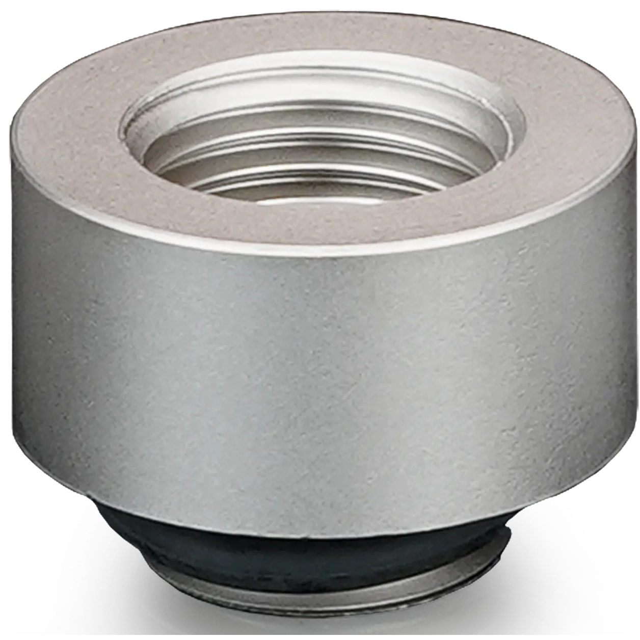 A large main feature product image of Thermal Grizzly DeltaMate Extender MF10 - G1/4" 10mm Extension Fitting (Nickel)