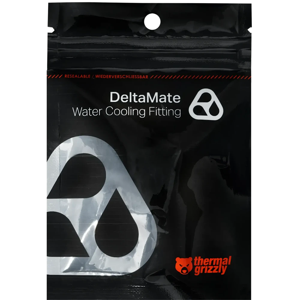 A large main feature product image of Thermal Grizzly DeltaMate Extender MF7 - G1/4" 7mm Extension Fitting (Nickel)