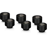 A small tile product image of Thermal Grizzly DeltaMate Extender MF10 - G1/4" 10mm Extension Fitting 6-Pack (Black)