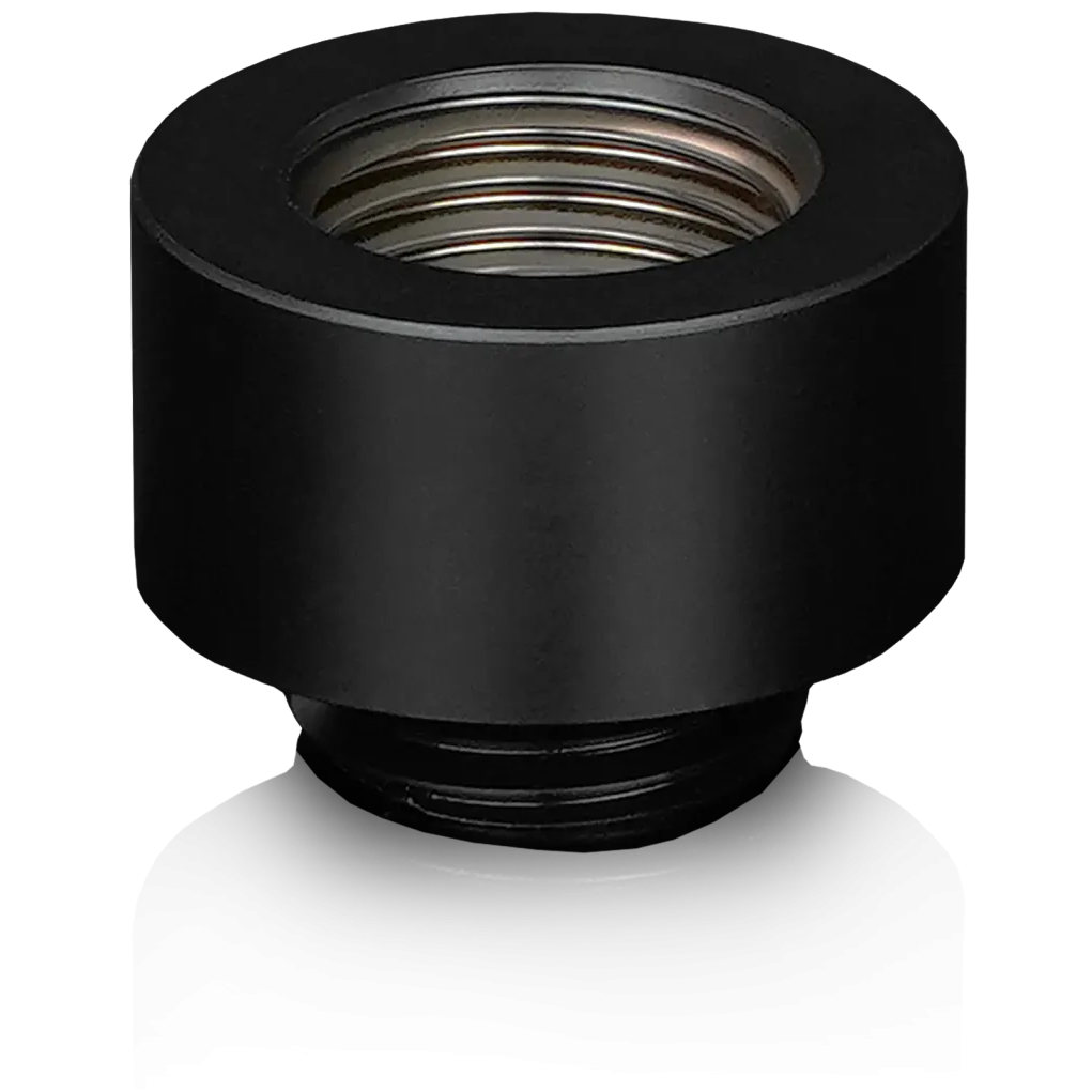 A large main feature product image of Thermal Grizzly DeltaMate Extender MF10 - G1/4" 10mm Extension Fitting 6-Pack (Black)