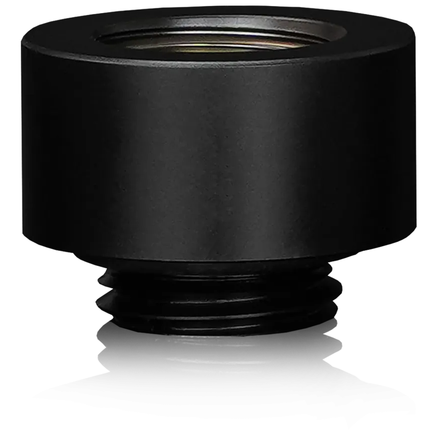 A large main feature product image of Thermal Grizzly DeltaMate Extender MF10 - G1/4" 10mm Extension Fitting 6-Pack (Black)