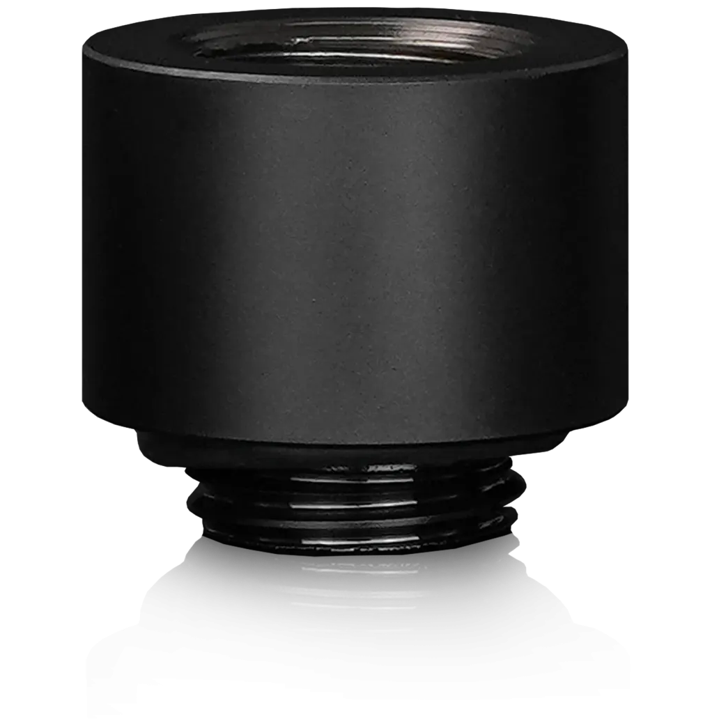 A large main feature product image of Thermal Grizzly DeltaMate Extender MF14 - G1/4" 14mm Extension Fitting 6-Pack (Black)