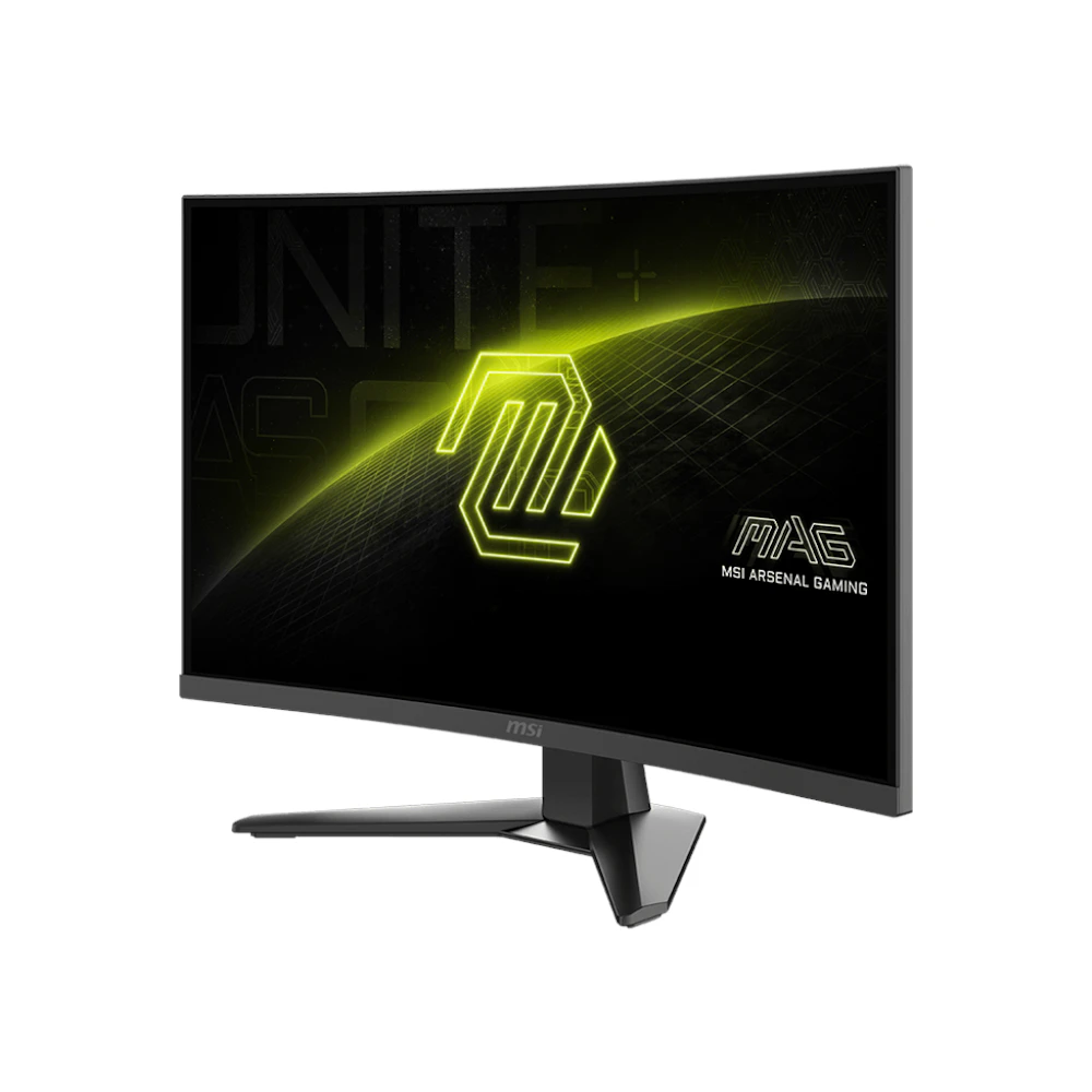 A large main feature product image of EX-DEMO MSI MAG 275CQF E18 - 27" Curved 1440p 180Hz 0.5ms Fast VA Gaming Monitor