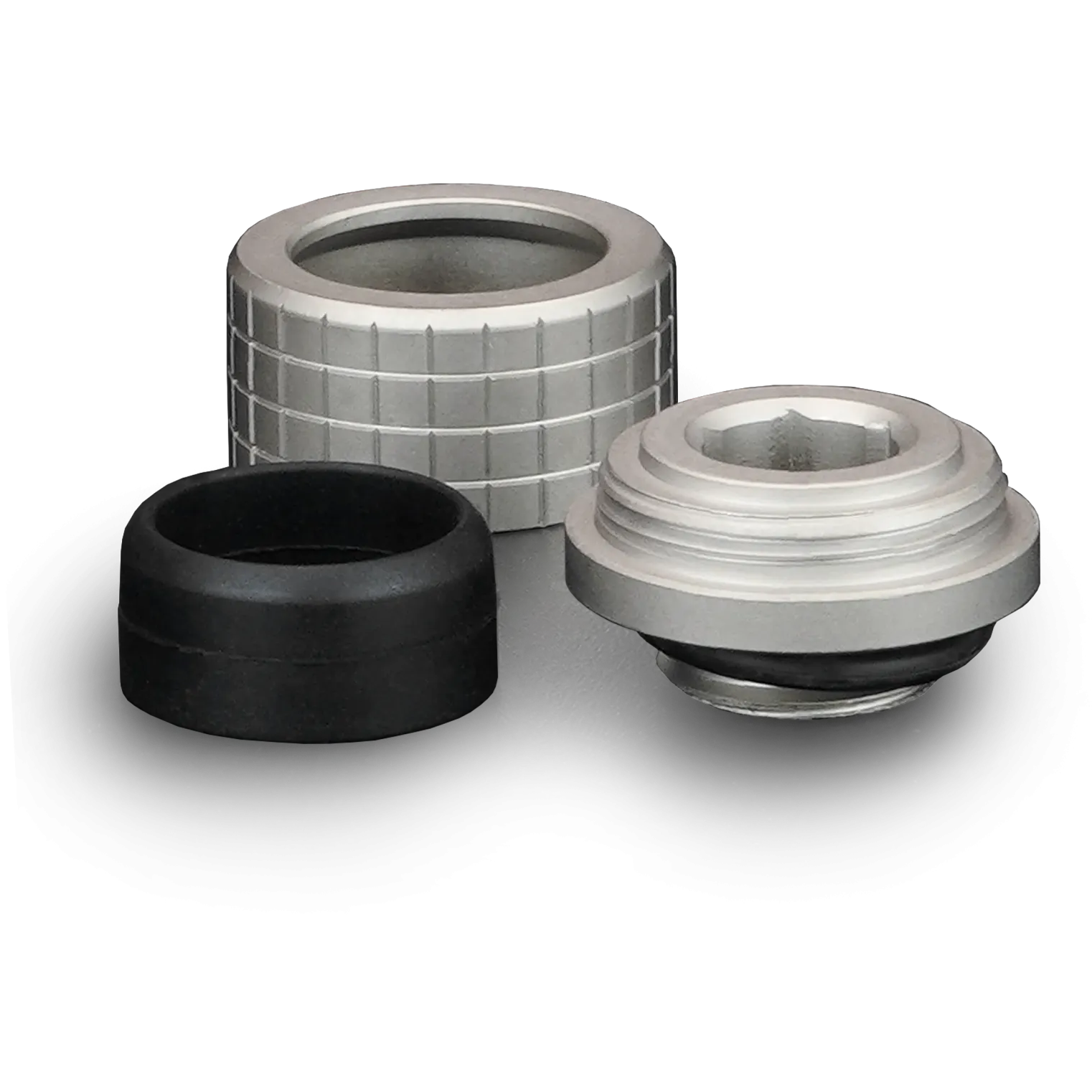 A large main feature product image of #PCR Thermal Grizzly DeltaMate HT14 - G1/4" 14mm Hard Tube Compression Fitting (Nickel)