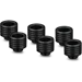 A product image of Thermal Grizzly DeltaMate HT16 - G1/4" 16mm Hard Tube Compression Fitting 6-Pack (Black)