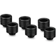 A small tile product image of Thermal Grizzly DeltaMate HT16 - G1/4" 16mm Hard Tube Compression Fitting 6-Pack (Black)