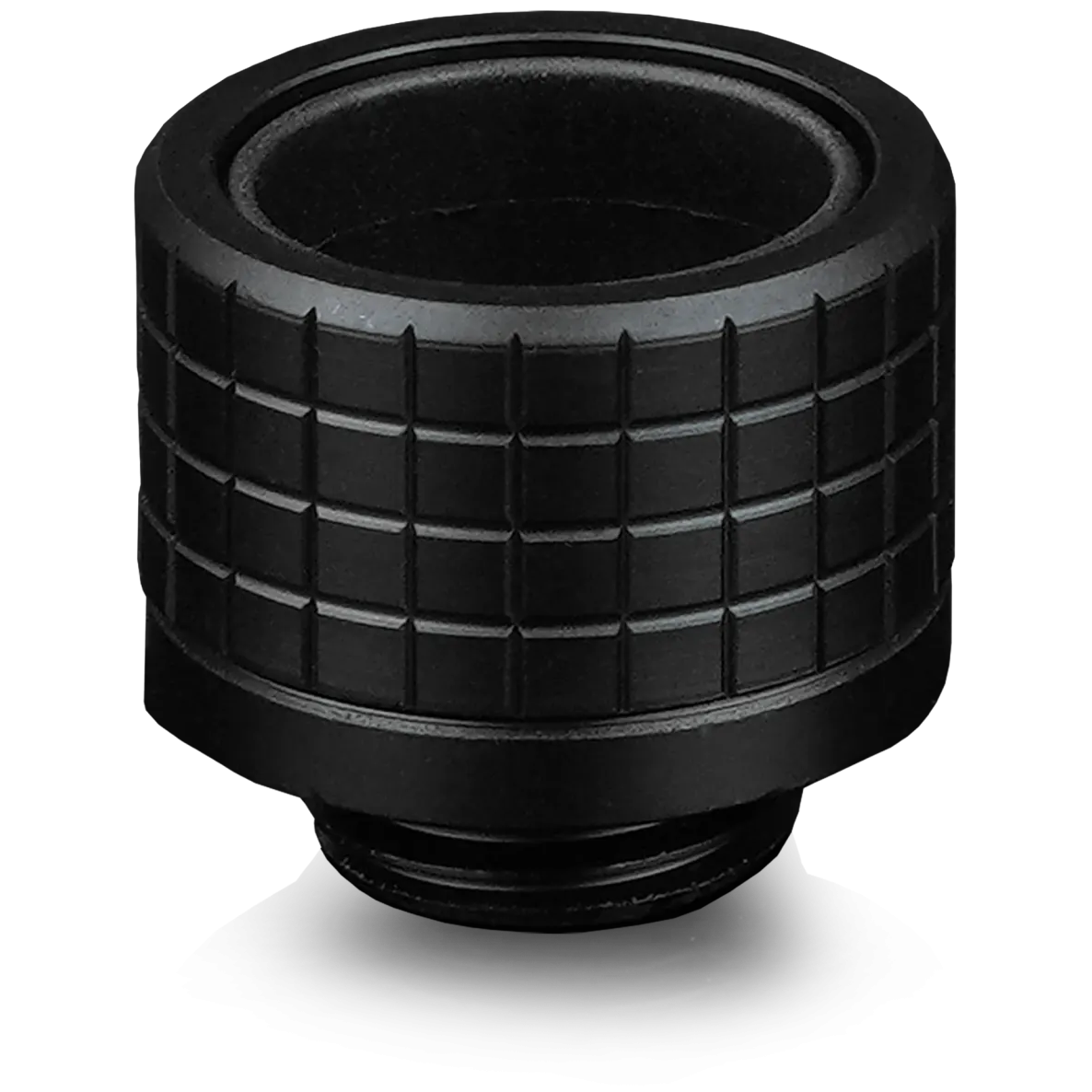 A large main feature product image of Thermal Grizzly DeltaMate HT16 - G1/4" 16mm Hard Tube Compression Fitting 6-Pack (Black)