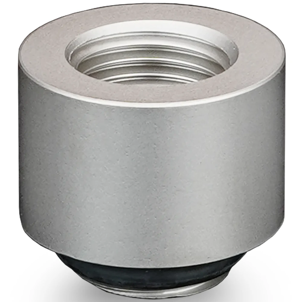 A large main feature product image of Thermal Grizzly DeltaMate Extender MF14 - G1/4" 14mm Extension Fitting 6-Pack (Nickel)