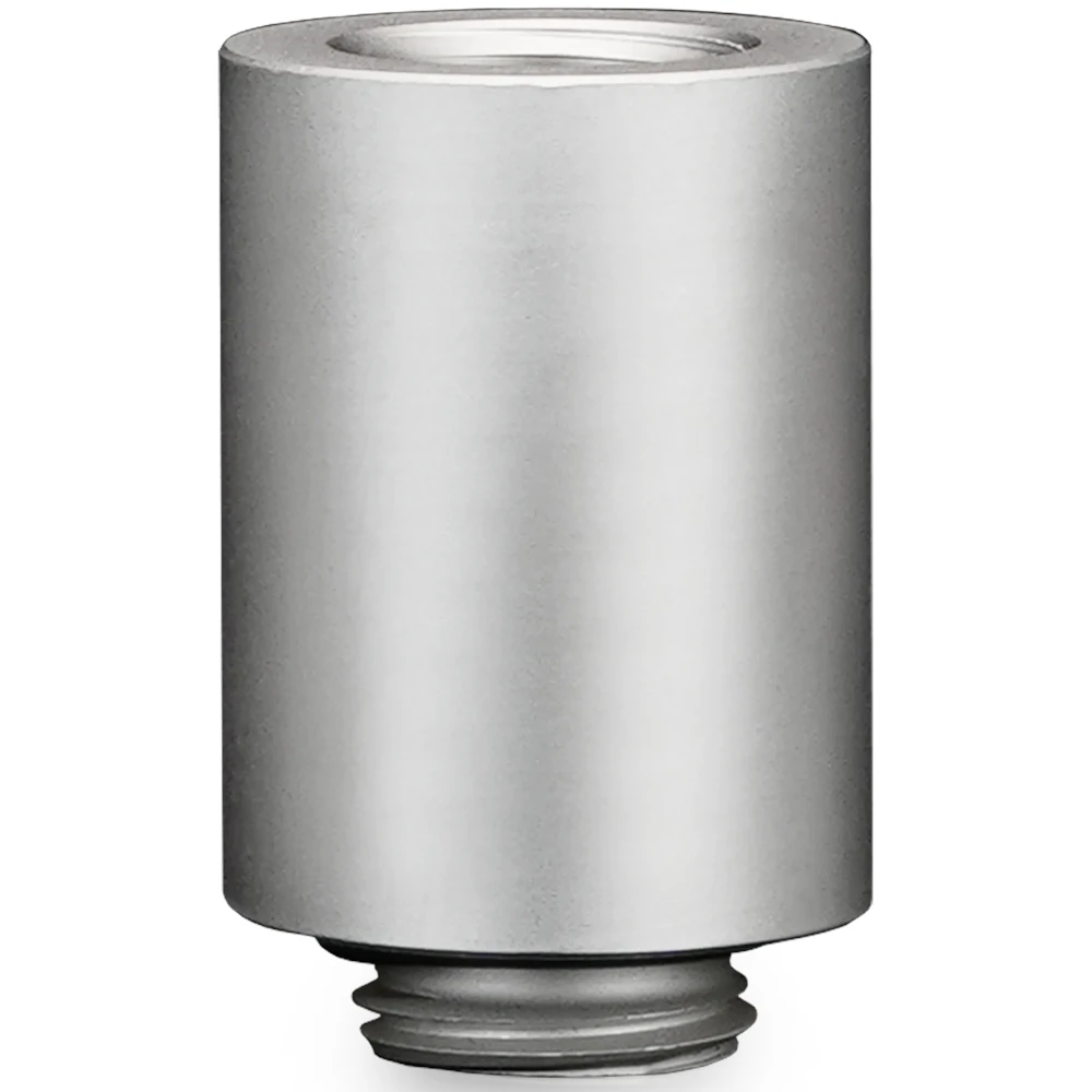 A large main feature product image of Thermal Grizzly DeltaMate Extender MF28 - G1/4" 28mm Extension Fitting 6-Pack (Nickel)