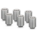 A small tile product image of Thermal Grizzly DeltaMate Extender MF28 - G1/4" 28mm Extension Fitting 6-Pack (Nickel)