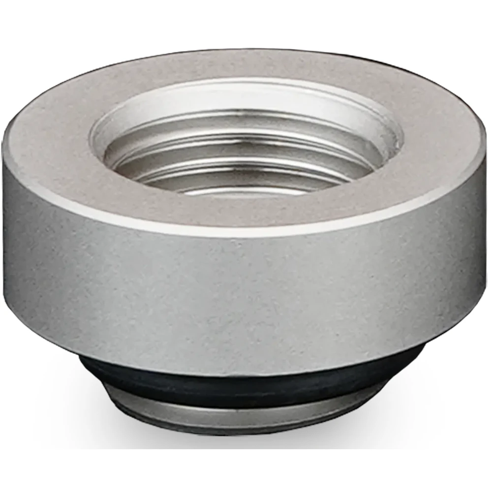 A large main feature product image of Thermal Grizzly DeltaMate Extender MF7 - G1/4" 7mm Extension Fitting 6-Pack (Nickel)
