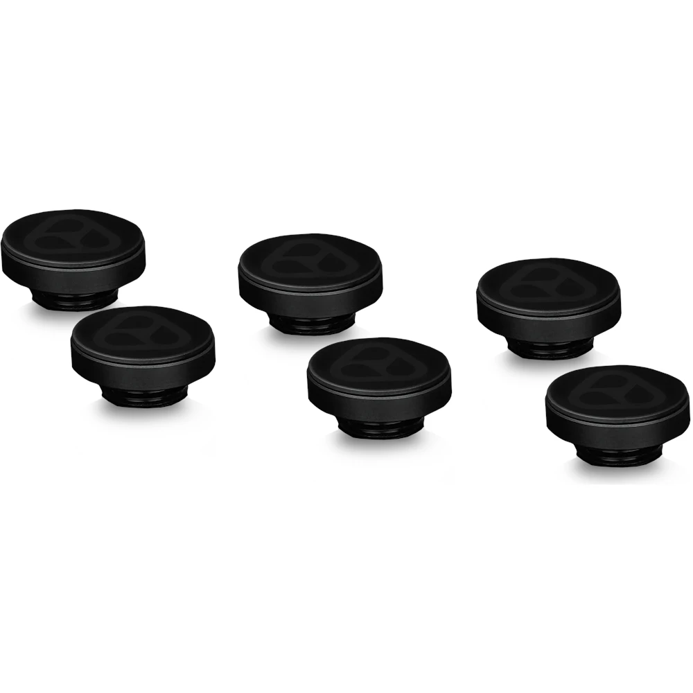 A large main feature product image of Thermal Grizzly DeltaMate G1/4" Plug 6-Pack (Black)
