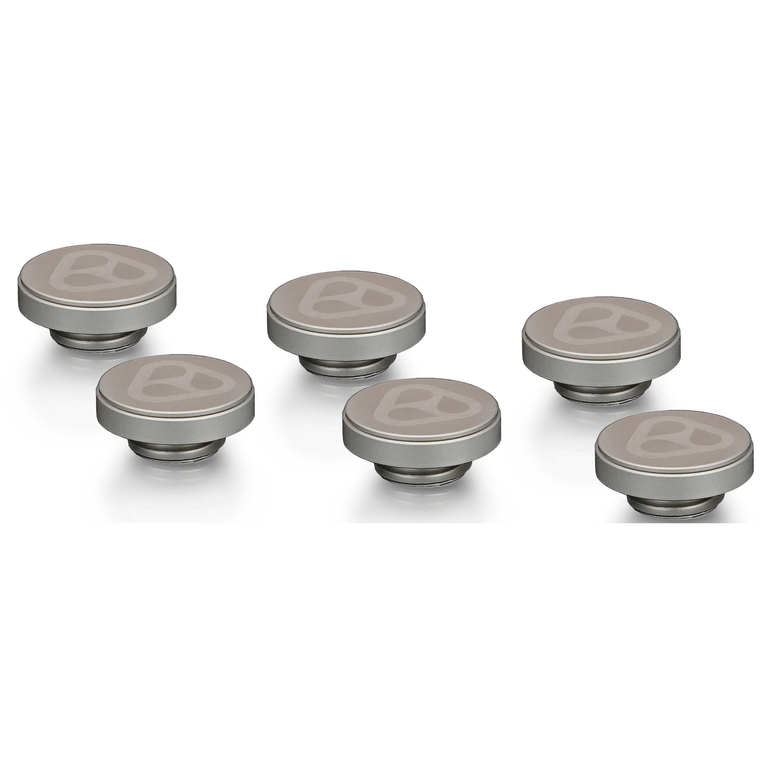 A large main feature product image of Thermal Grizzly DeltaMate G1/4" Plug 6-Pack (Nickel)