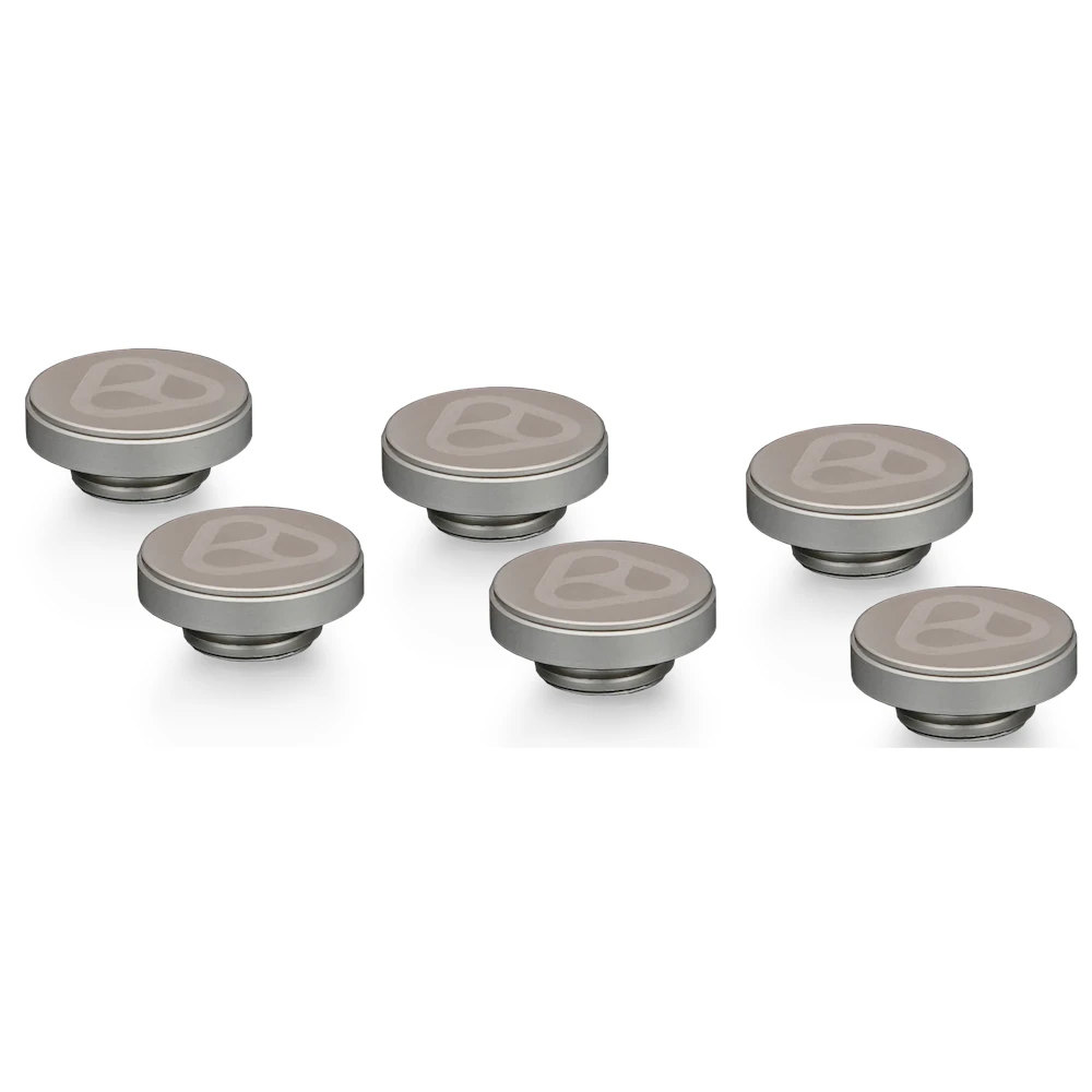A large main feature product image of Thermal Grizzly DeltaMate G1/4" Plug 6-Pack (Nickel)