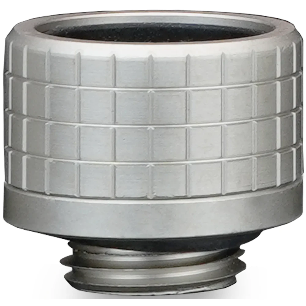 A large main feature product image of Thermal Grizzly DeltaMate HT16 - G1/4" 16mm Hard Tube Compression Fitting 6-Pack (Nickel)