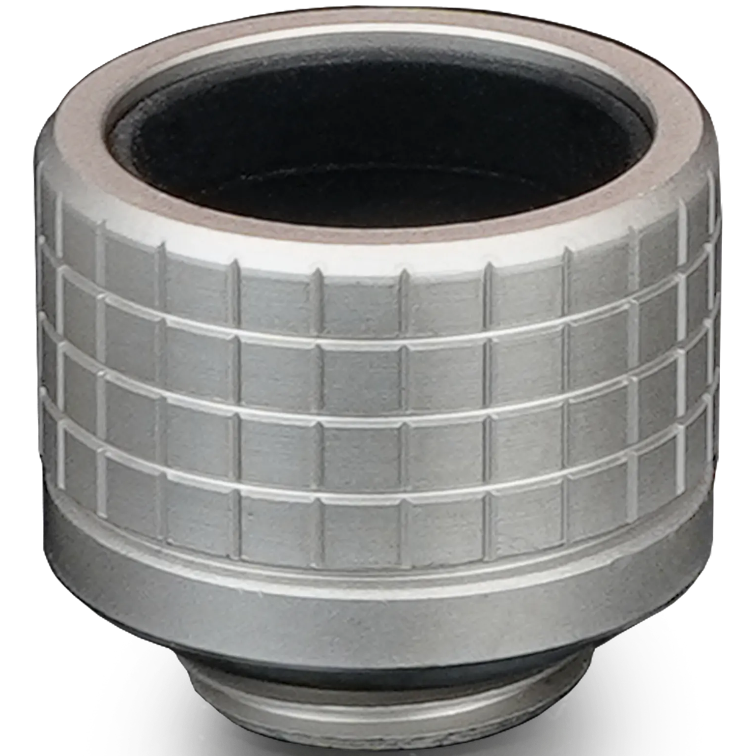 A large main feature product image of Thermal Grizzly DeltaMate HT16 - G1/4" 16mm Hard Tube Compression Fitting 6-Pack (Nickel)