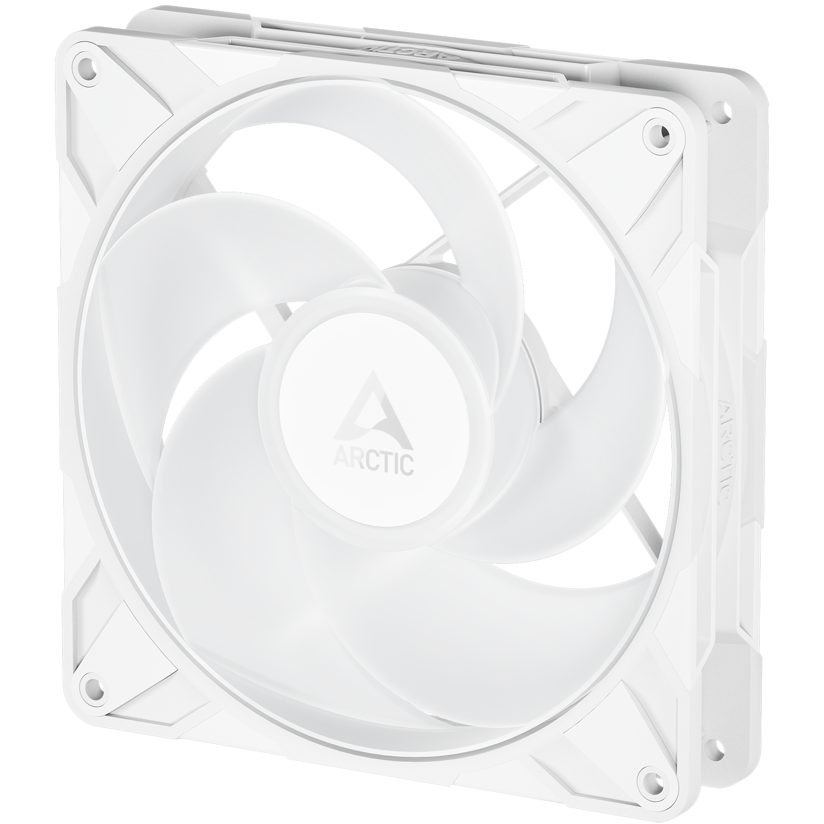A large main feature product image of EX-DEMO ARCTIC P14 Pro Reverse ARGB 140mm Performance PWM Fan 3-Pack (White)