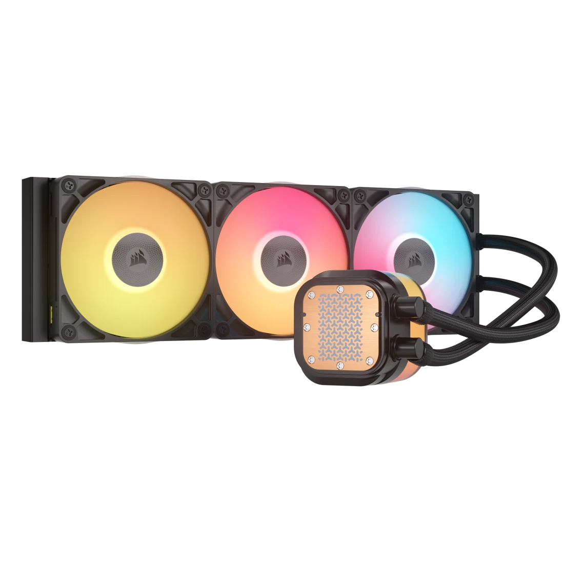 A large main feature product image of EX-DEMO Corsair iCUE LINK TITAN 360 RX LCD - 360mm AIO Liquid CPU Cooler (Black)