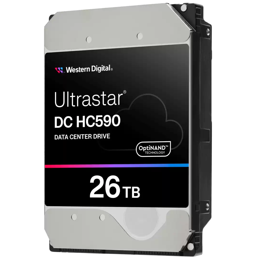A large main feature product image of WD Ultrastar DC HC590 3.5" Data Center SATA HDD - 26TB 512MB SE