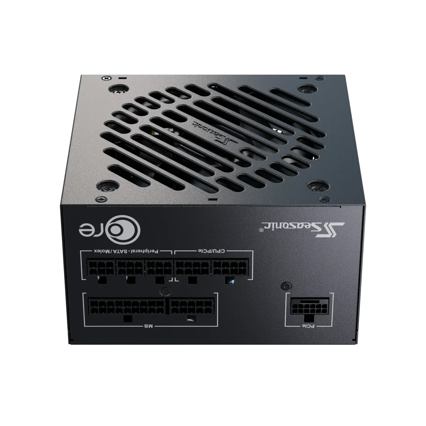 A large main feature product image of EX-DEMO Seasonic CORE GX 650W Gold PCIe 5.1 ATX 3.1 Modular PSU